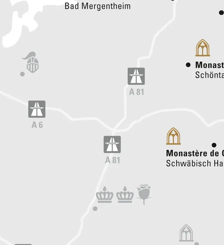 Visuel des Staatliche Schlösser und Gärten Baden-Württemberg, Illustration JUNG:Kommunikation Hohenlohe et Ellwangen